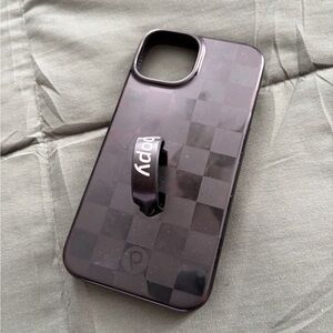 Loopy Checkered Black Phone Case